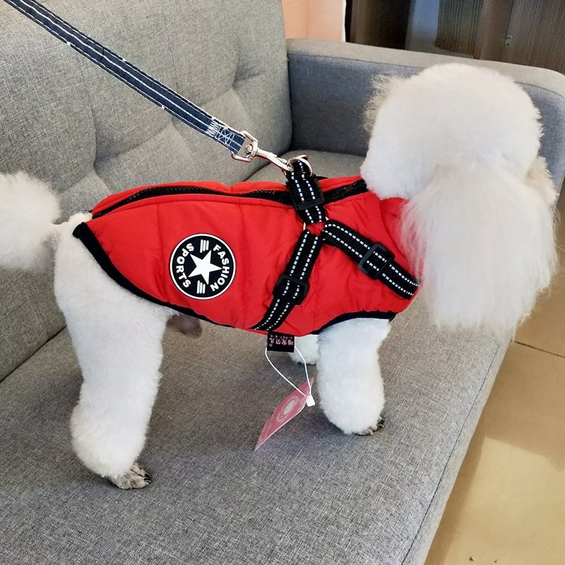 Winter Waterproof Dog Coat with Harness for Big and Small Dogs - My Store