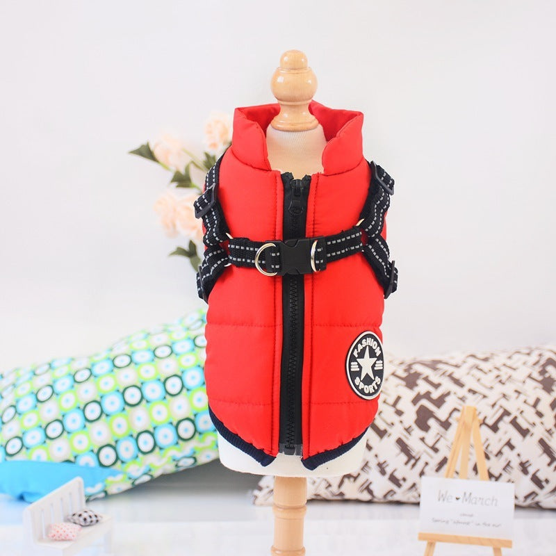 Winter Waterproof Dog Coat with Harness for Big and Small Dogs - My Store