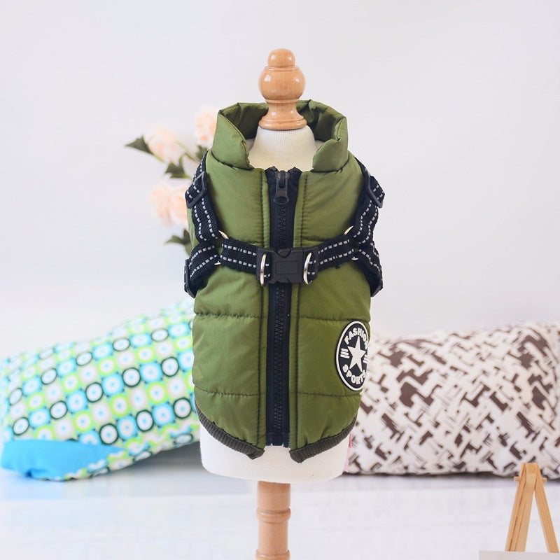 Winter Waterproof Dog Coat with Harness for Big and Small Dogs - My Store